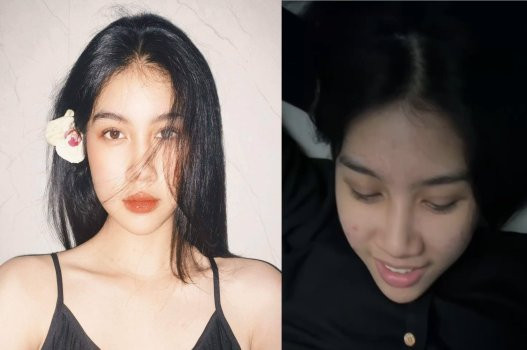 Cô gái tinh nghịch cười tươi với bạn trai cuốn hút